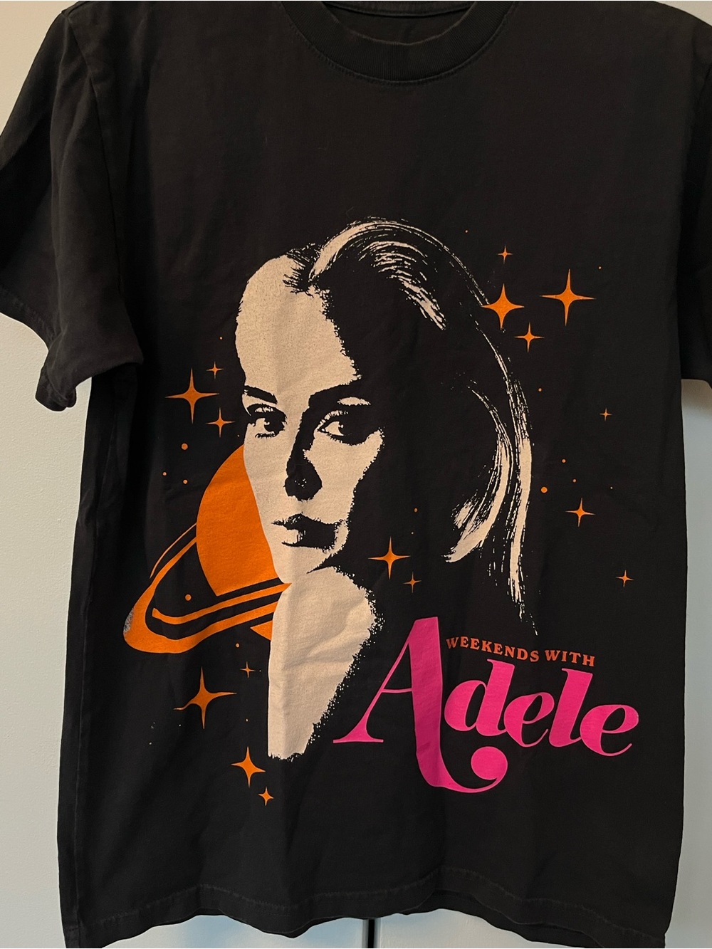 Adele Official Merchandise tee- Weekends With Adele-Size s-Black
